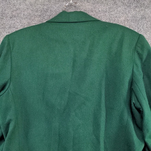 Billycoat Women's Blazer Jacket Green Actual 44x30.5 Wool Blend Double Breasted - Picture 3 of 12